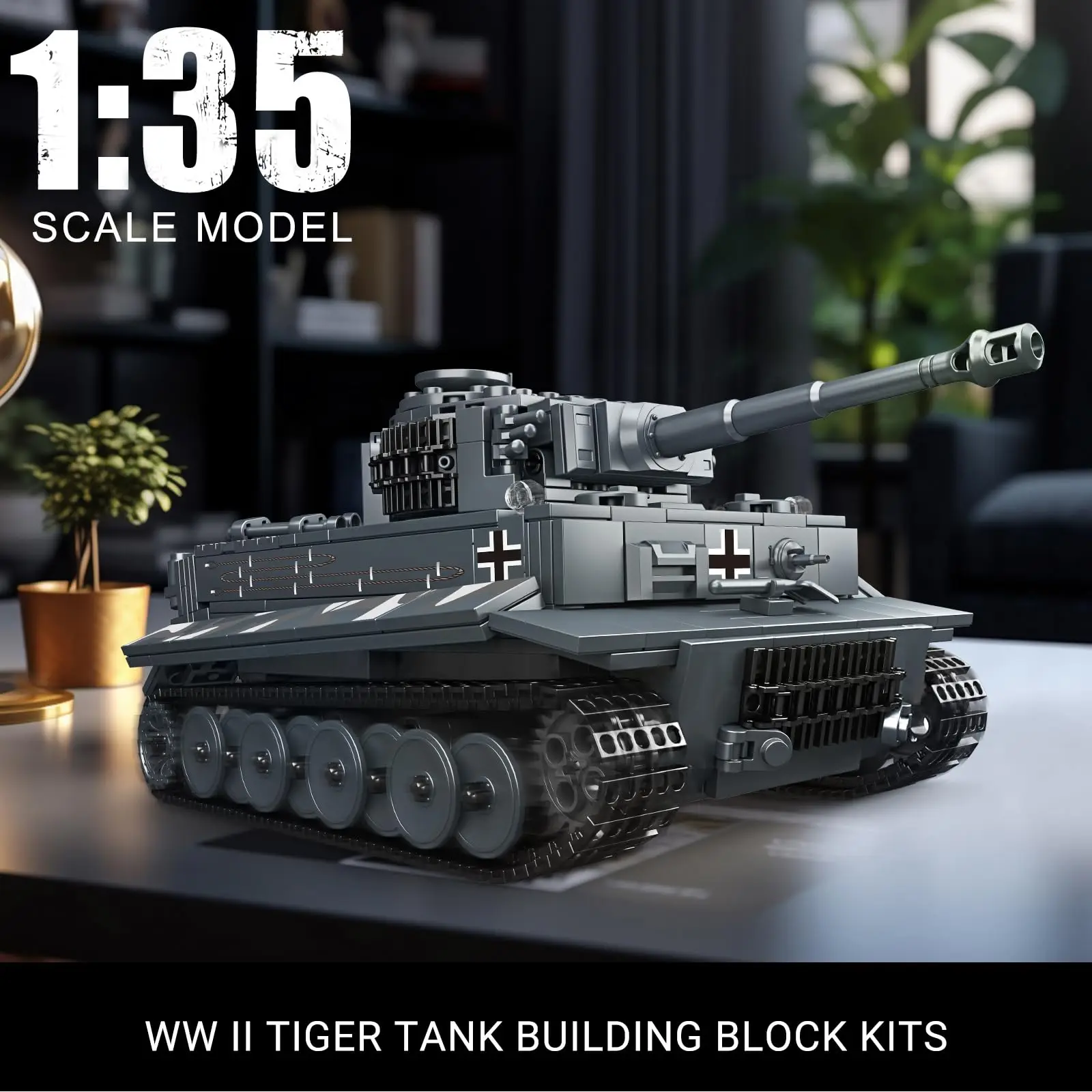 Mould King 20014 Military Toys The APP&RC Motorized Tiger Tank Model Assembly Technical Car Building Block Kids Christmas Gifts - 2