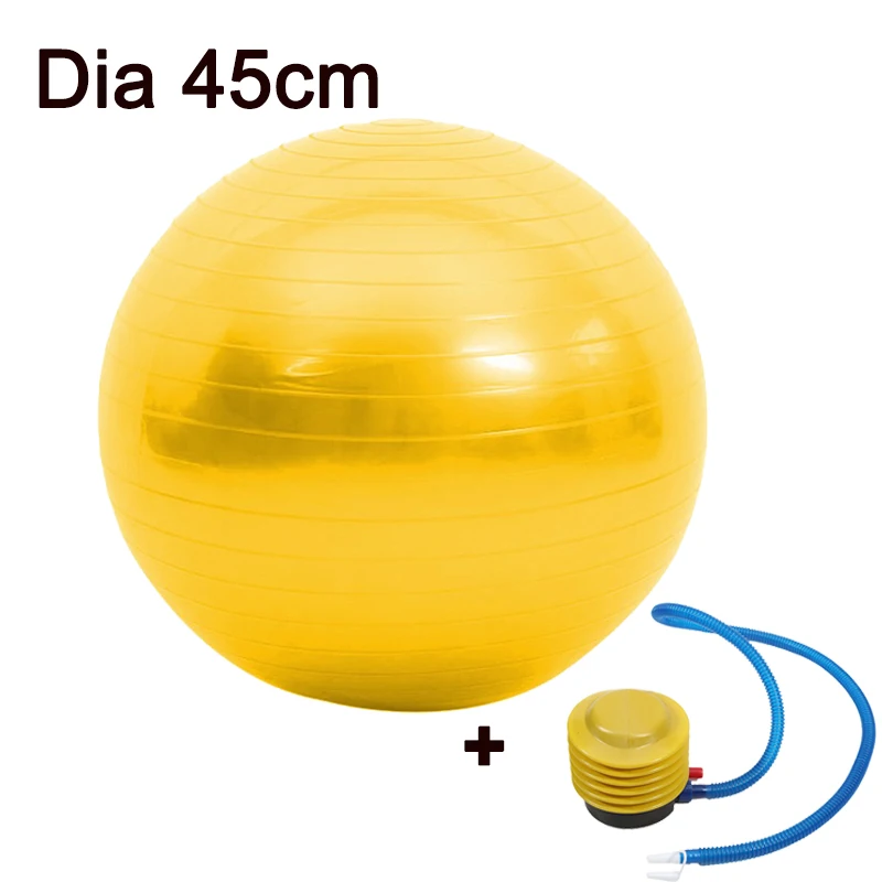 45cm Sport Yoga Balls Pilates Fitness Ball Gym Balance Exercise Pilates Workout Home Training Massage Ball With Inflator Pump