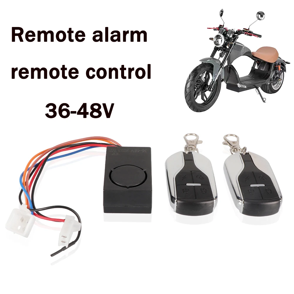 Anti Theft Alarm Wireless Vibration Alarm Bike Alarm Remote Control 36V-48V Ebike Smart Alarm System for eBike Scooter Electric Bicycle Accessories