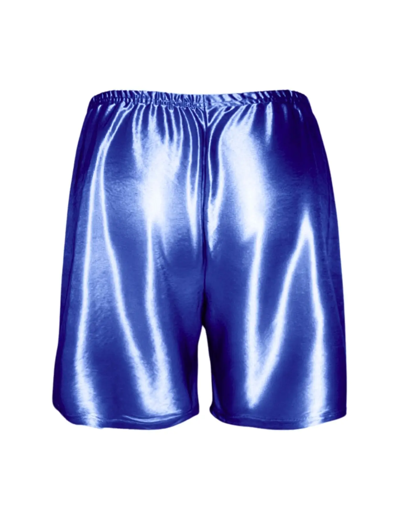 Herren-Unterwäsche aus Eisseide, metallisch glänzend, Schlafhose, elastisches Band-Design, bequeme Passform, modisch, lässig, sexy Nachtwäsche-Shorts – Detail 9