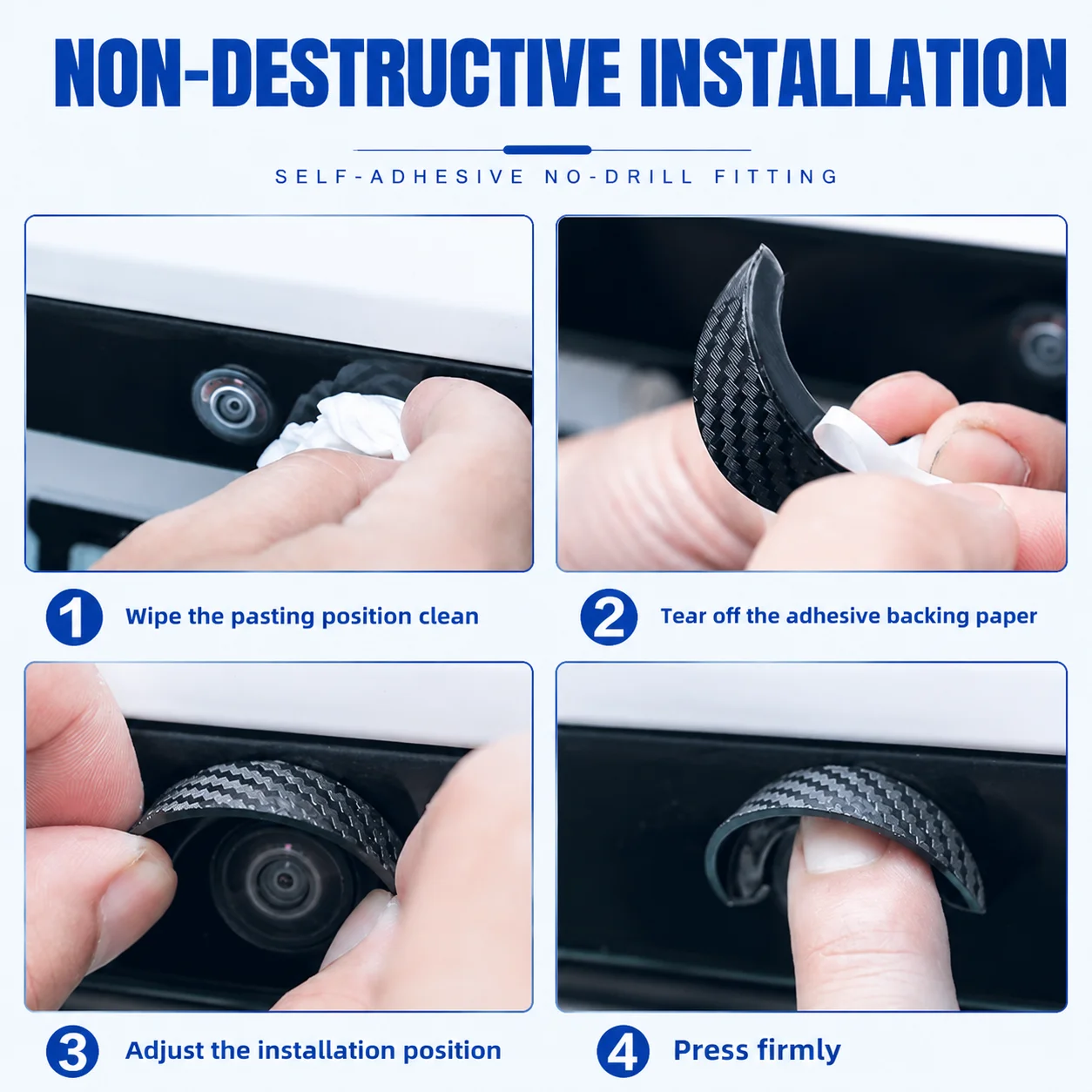 Car Camera Lens Protector with 360° Coverage: Anti-Scratch, Waterproof, Dustproof Rear View Backup Camera Cover