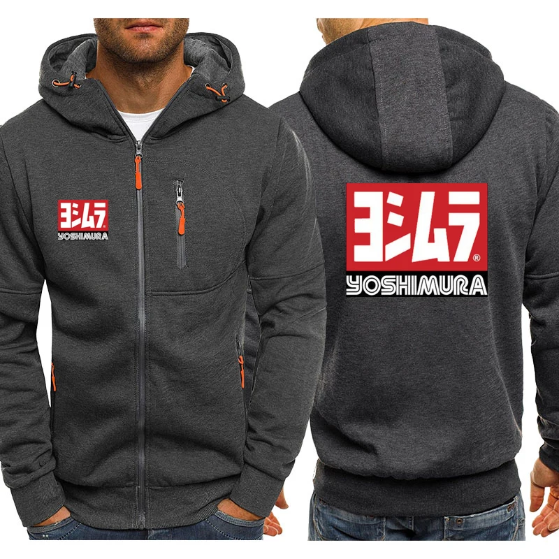 Hoodies Men Jacket Yoshimura Japan Print Casual HipHop Harajuku Hooded Sweatshirts Mens Zipper Jacket Man Hoody Clothing 4