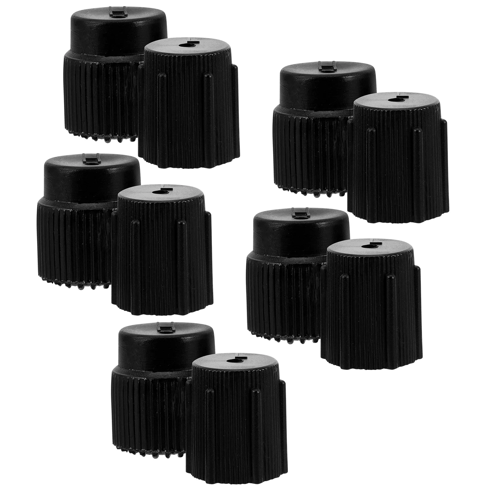 

10 Pcs Ac Charging Port Caps Air Conditioner Accessories Car Pressure Valve Core Abs Plastic