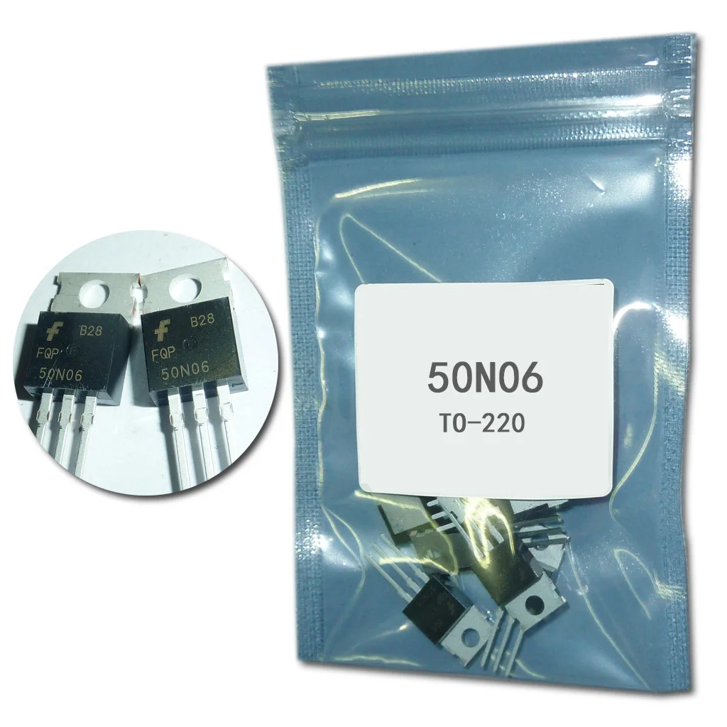 Transistors 10Pcs/Lot FQP50N06 50N06 TO220 N-CH 60V 50A MOS FET MOSFET New Original IC bjt transistor,transistors kit,mosfet transistor