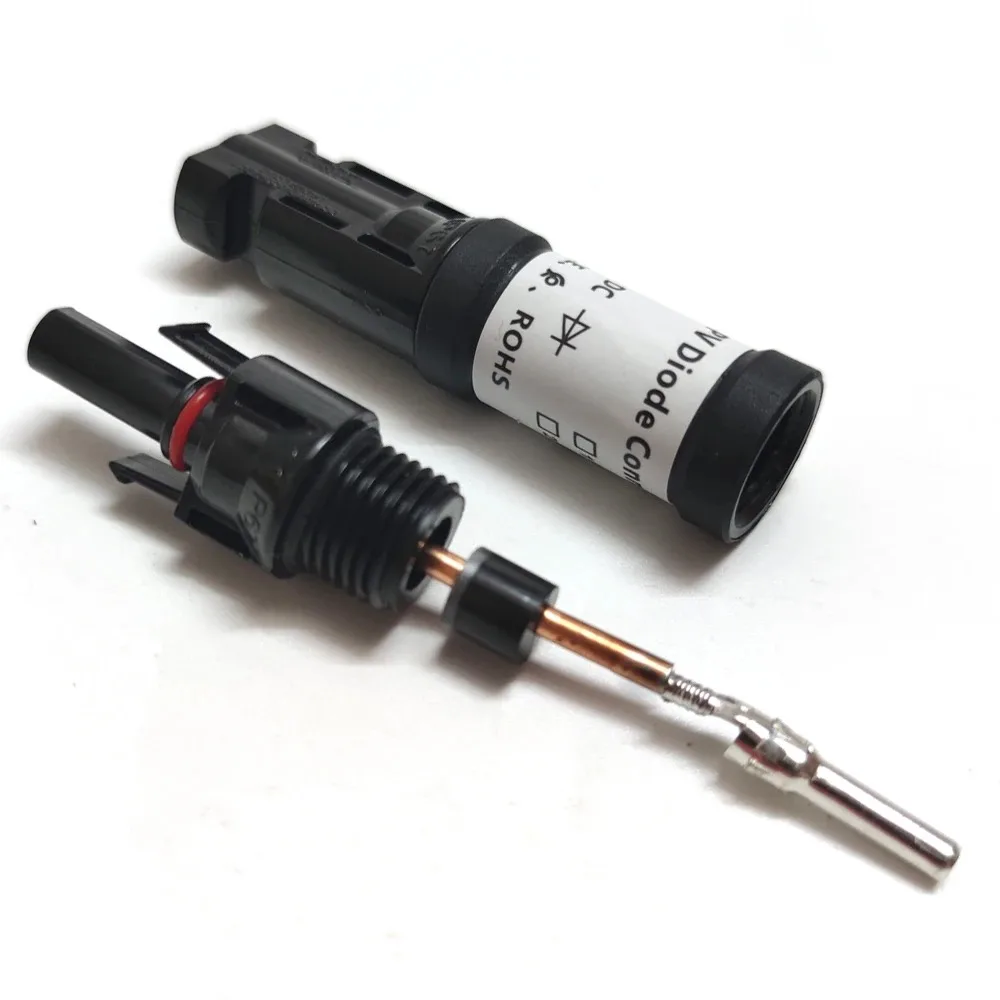 Solar Panel DC Diode 20A 30A Connector PV System Connector Blocking Diode For PV Solar Panel Parallel Connection Protection 4pcs solar panel connector cable