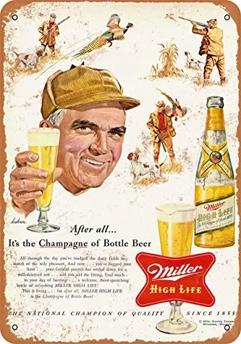 

Metal Sign - 1954 Miller Beer and Pheasant Hunting - Vintage Look
