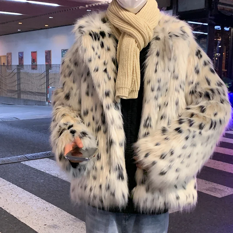 Snow Leopard Fur Jacket Leopard Jacket Mens Real Snow Leopard Fur