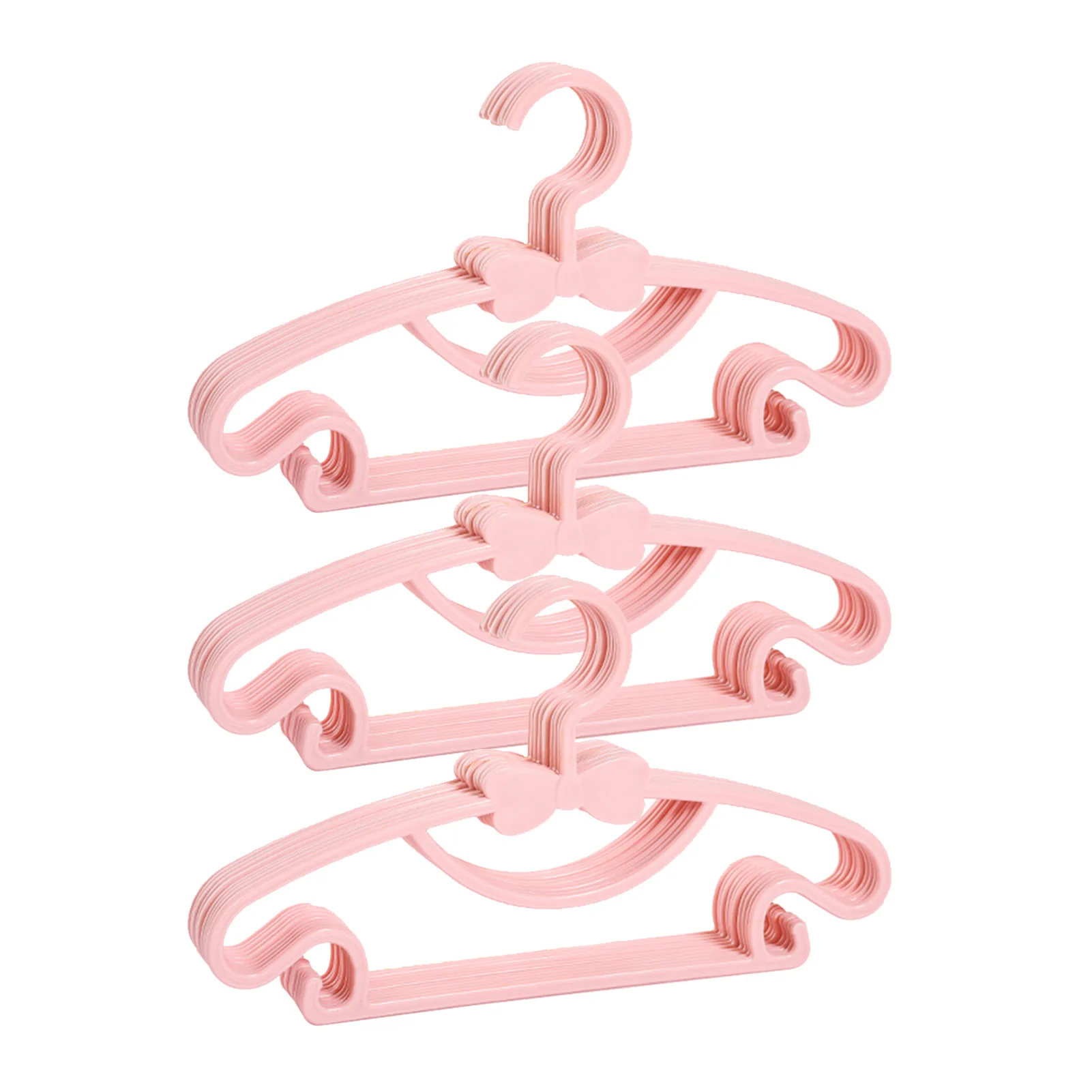 

30pcs Kids Clothes Hanger PP Home Skirt Dress With Bowknot Mini Nursery Non Slip Ultra Thin Pants Cute Space Saving Baby