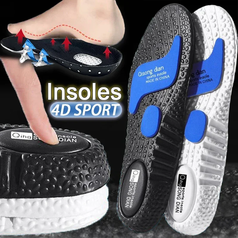 

Upgraded Sports Shock Absorption Insoles High Elastic Running Sneaker Pads Rebound Deodorant Comfortable Feet Cushion Insoles