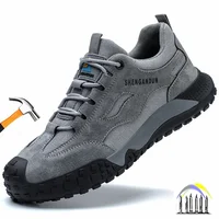 Anti Smash working shoes with steel toe Anti Puncture industrial Safety Shoes men Anti Scalding safety boots for electrician