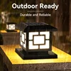 Solar LED Landscape Lighting Timed Pillar Lamps Outdoor Solar Light Remote Control Sunlights Garden Corridor External Solar Lamp 1