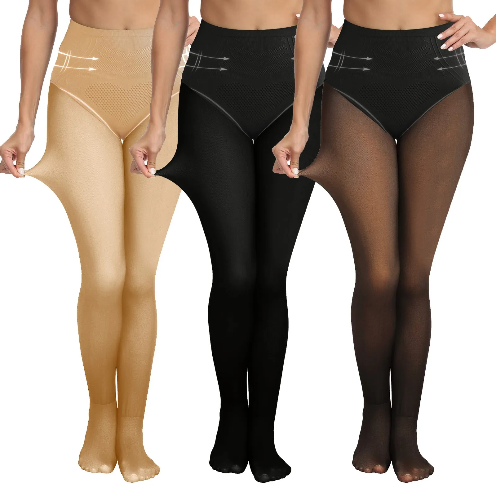 

Translucent Wool Pants Sock Winter Stocking Fake Pantyhose Women Thermal Pants Fleece Lined Tights Super Stretchy Legging