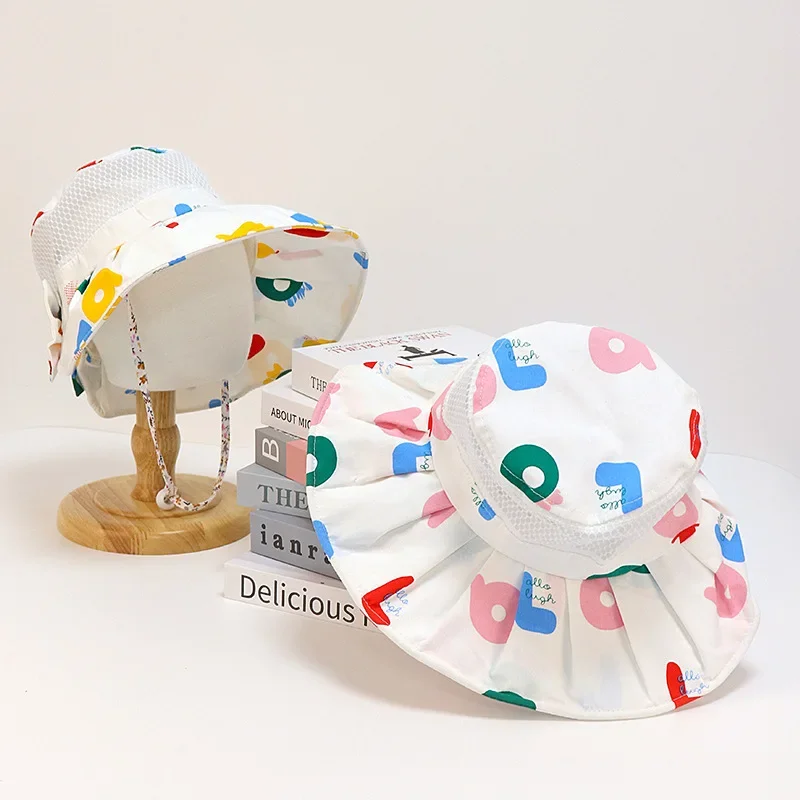 

Children's Hat Spring Summer Sun Hat Male and Female Baby Breathable Basin Hat Beach Hat Fisherman Cap Children Outdoor Sun Hat