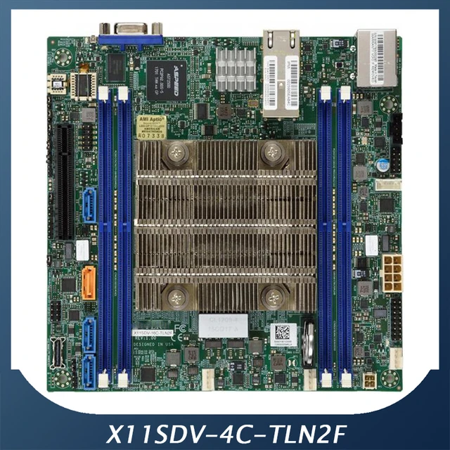 For Supermicro For X11sdv-4c-tln2f 4-core Itx Motherboard 10gbe