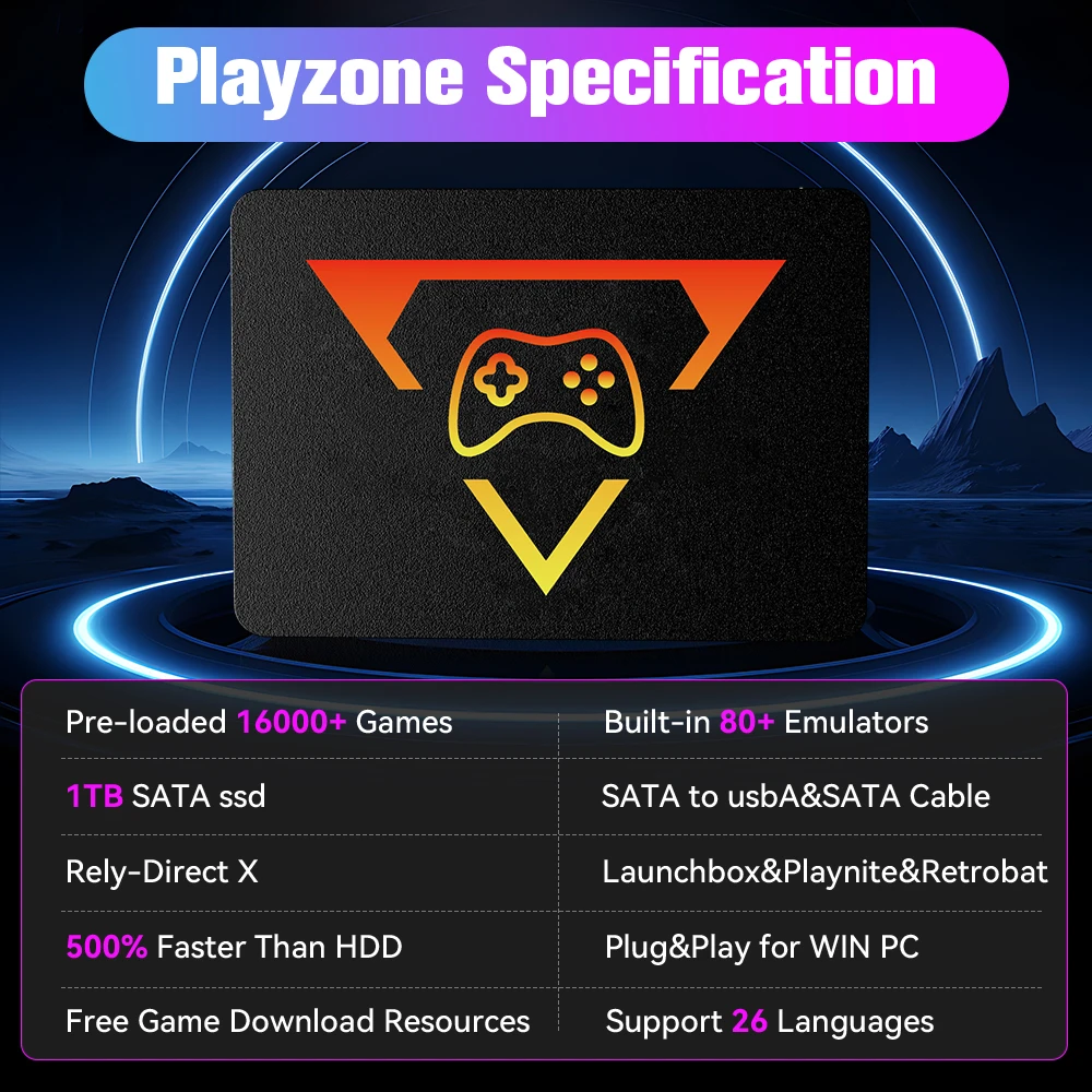 PLAYZONE 2.5インチ SSD 1テラ Playzone 1TB SSD&Game Consoles For PS5/PS4/PS3/Xbox/Xbox one