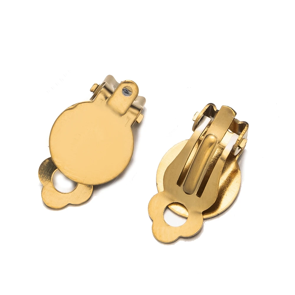 Stainless Steel Clip-On Earring Converter Set for DIY Jewelry Making, 10-Pack