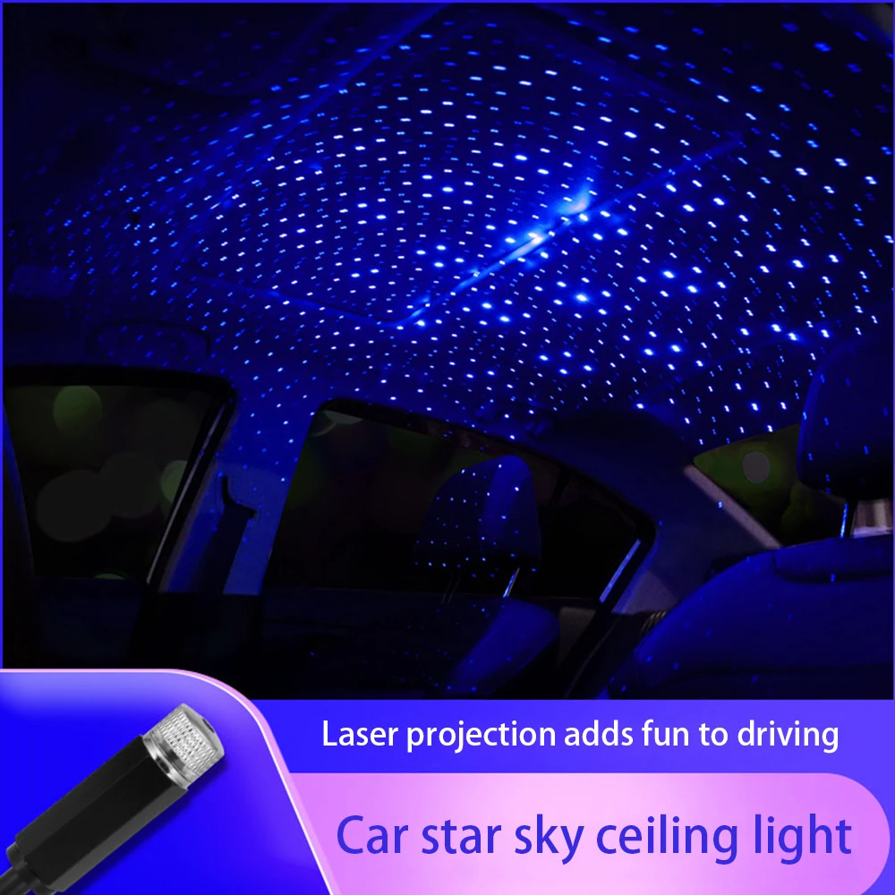 Mini LED Car Roof Star Night Light Projector Atmosphere Galaxy Lamp USB Decorative Lamp Adjustable Car Interior Decor Light