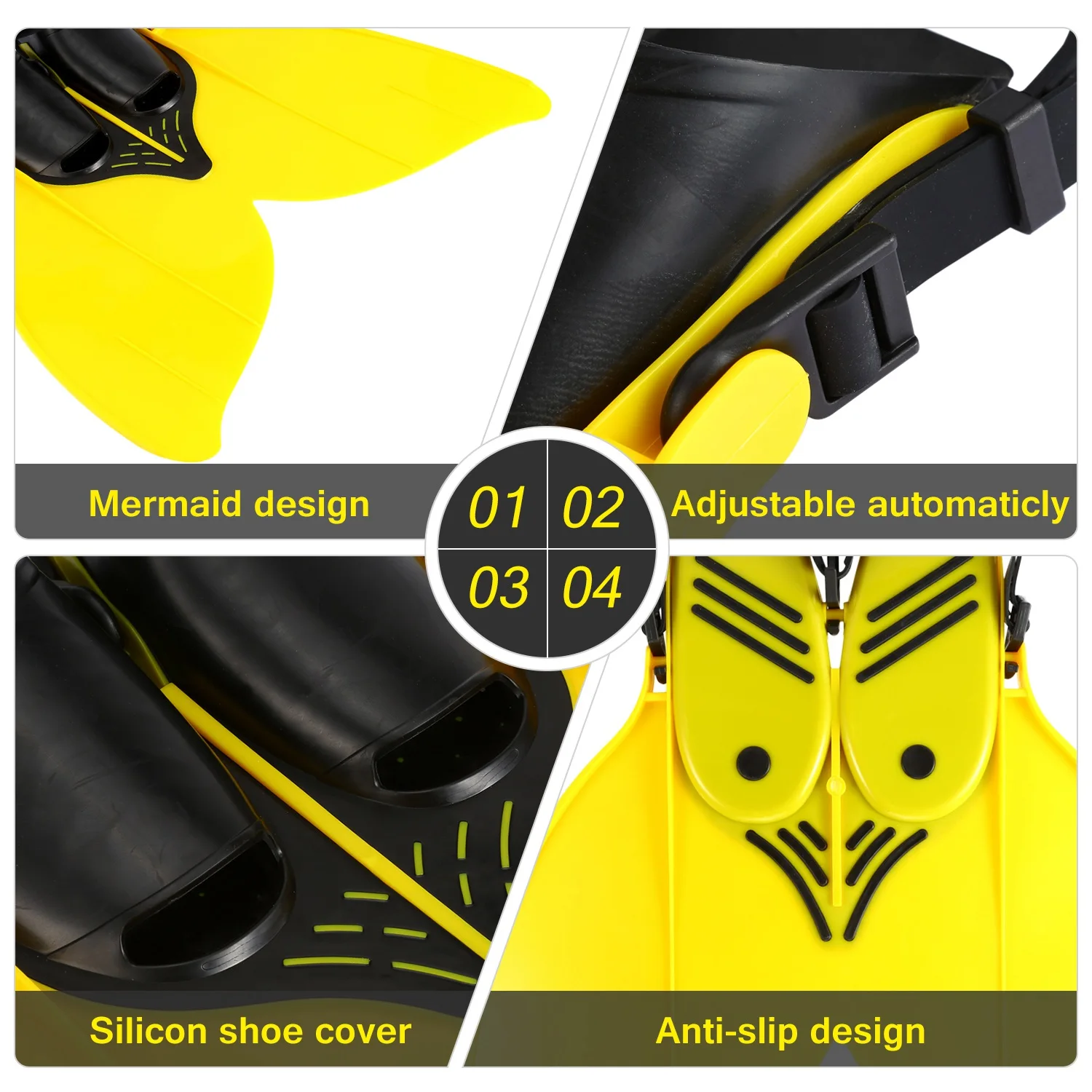 Diving Fin Diving Foot Flipper Monofin Swim Fin Youth Children Girl Boy Diving Mermaids Tails Monofin Flippers Swimming Costume
