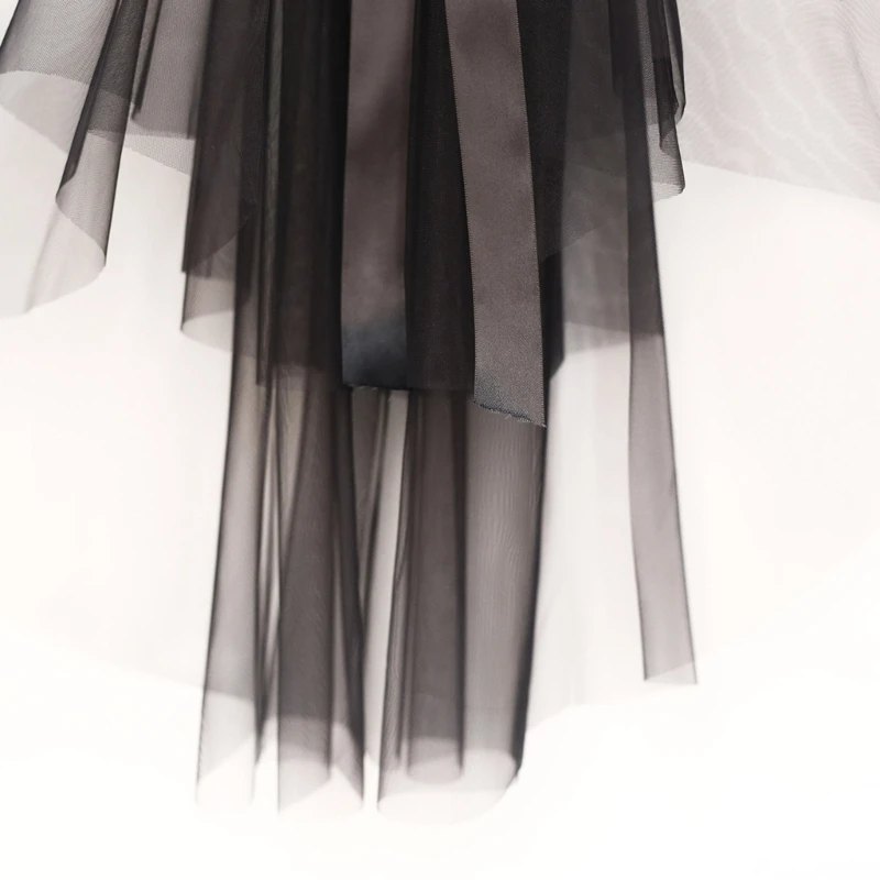 Bowknot 신부 베일과 로맨틱 웨딩 신부 베일 짧은 Tulle 베일 여성을위한 웨딩 헤어 액세서리 신부 들러리 Dropship