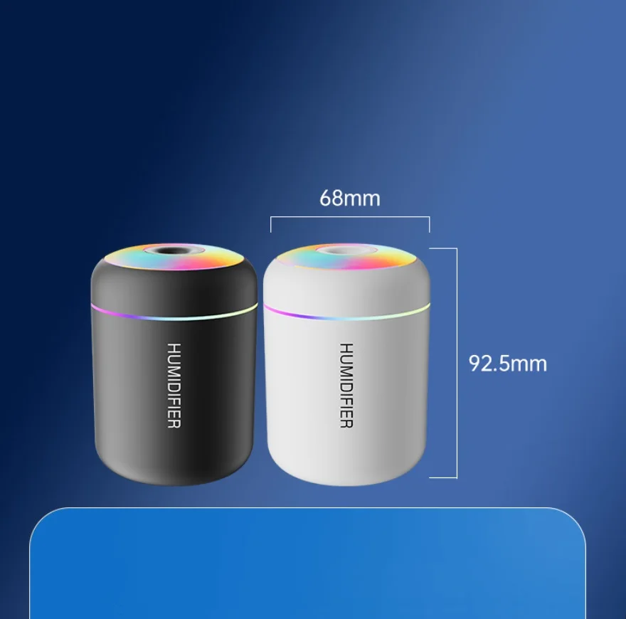 미니 가습기 USB 아로마 디퓨저 에센셜 오일 정화기 미스트 메이커 다채로운 조명 가습기 가정용 자동차 사무실 180ML