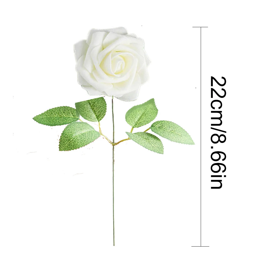 Artificial Roses 25pcs Foam Fake Wedding Bouquets Centerpieces Mothers Day Valentines Gifts Party Decoration
