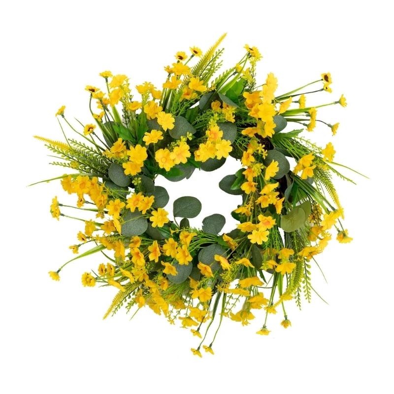

367A Flower Wreath Spring Artificial Flower Hoop for Party Gathering Store Pendant