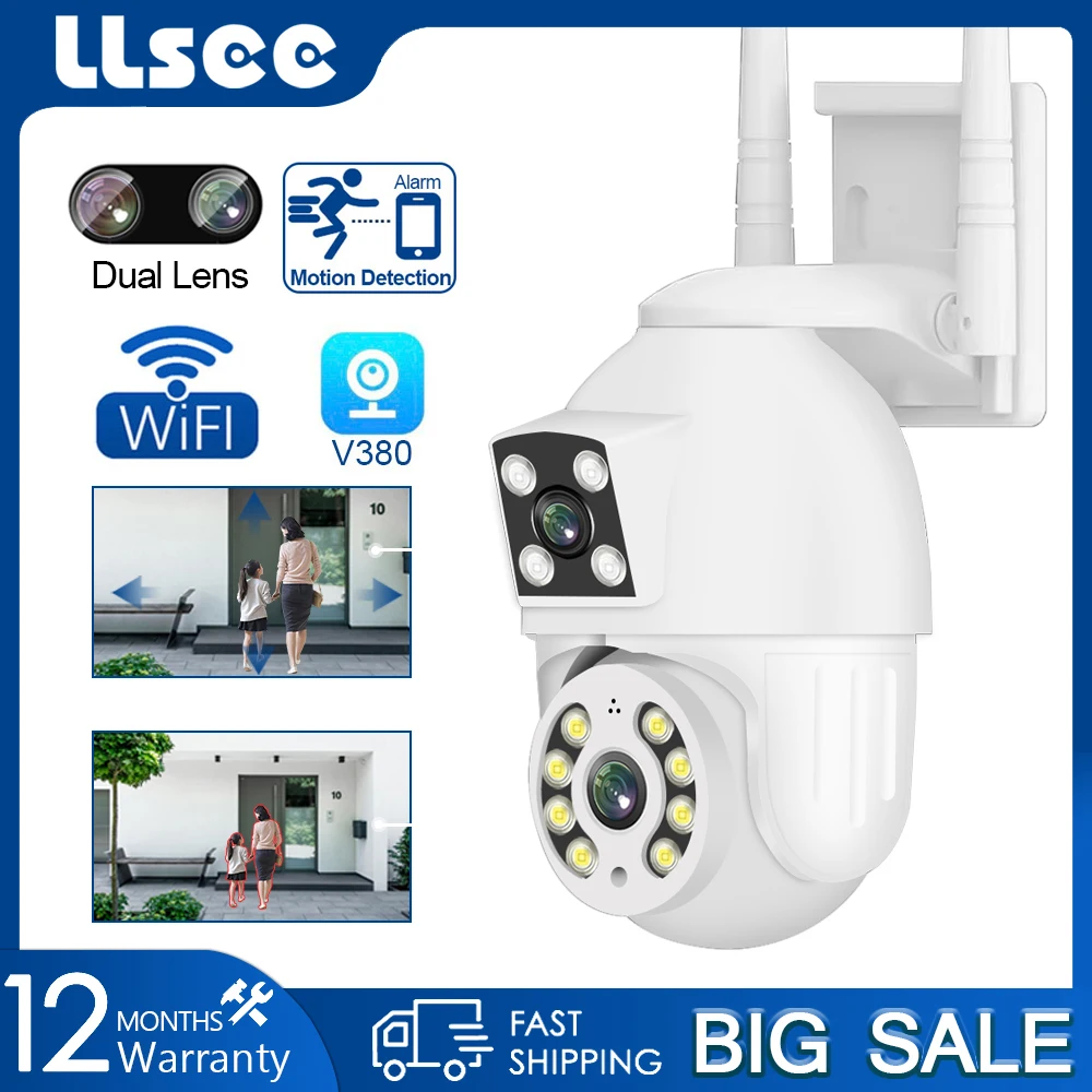 

LLSEE V380 Pro 4MP Camera Outdoor Wireless WIFI Security Monitoring Camera Infrared Night Vision Mobile Tracking Alarm