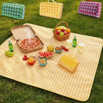 Outdoor Picnic Mat Waterproof Moisture-Proof Camping Ground Mat Thickened Picnic Blanket for Outdoor Activities and Grass Land 1