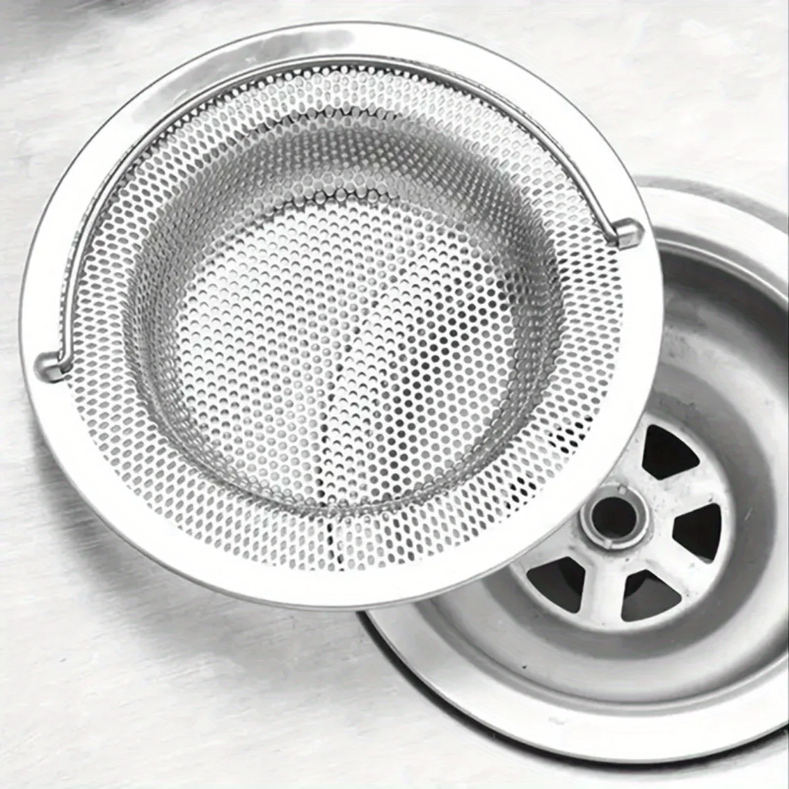 Premium Stainless Steel Kitchen Sink Strainers Anti-Clogging Mesh Drain Stoppers with Deep Baskets,Dishwasher Safe