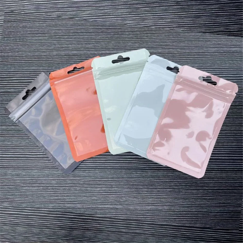 

100pcs Self Sealing Bags Pouches Resealable Packaging Bag Jewelry Display Retail Storage Candy Cookies Bag