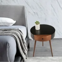 Table de chevet ronde minimaliste italienne, Table de chevet industrielle nordique, commode moderne et élégante pour meubles de chambre à coucher 1