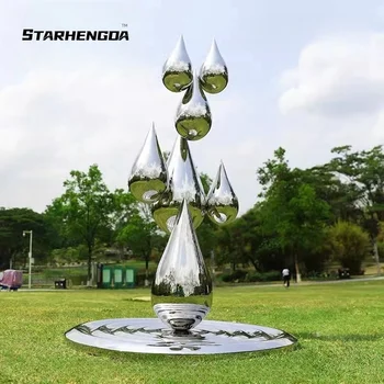 Mirror Water Drop Sculpture