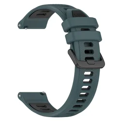 Enhanced Sports Silicone Strap Band for Smartwatches - Premium Wristband Bracelet (Olive Green Black)