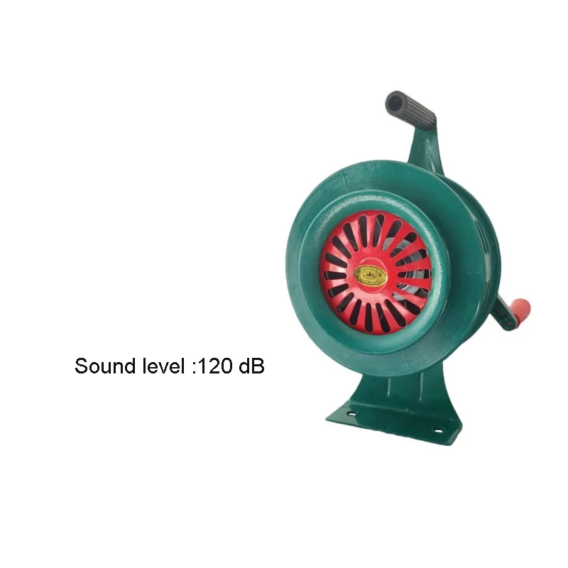 Hand Crank Siren Horn 120dB Manual Operated Metal Alarm Air Raid Emergency Safety Alarm Supplies