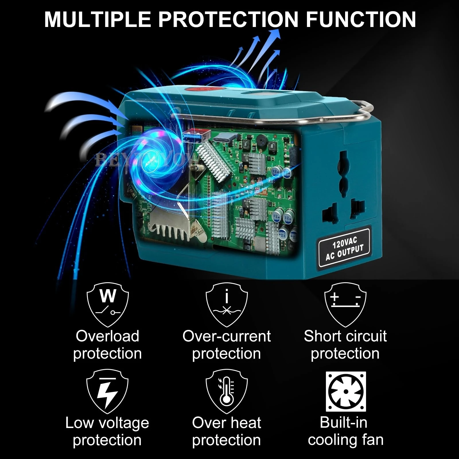 200W Power Inverter for Makita 18V Battery Modified Sine Wave Power Inverter Con
