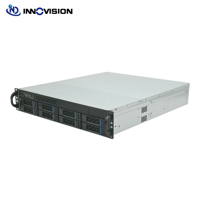 Ultra Rack 2U 8Bay Storage Server Case L520mm Support 2U Standard Redundant Powersupply MATX Motherboard NAS Server Chassis