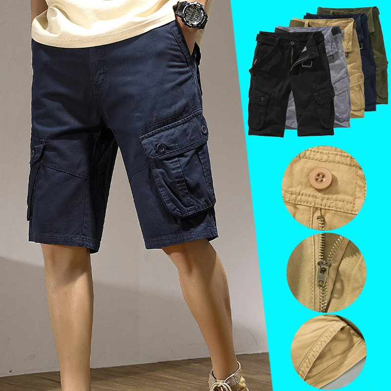 Pantalones cortos de pesca para hombre, de acampada, escalada, senderismo, militar, caza, playa, de viaje, monos de carga|Pantalones cortos de - AliExpress