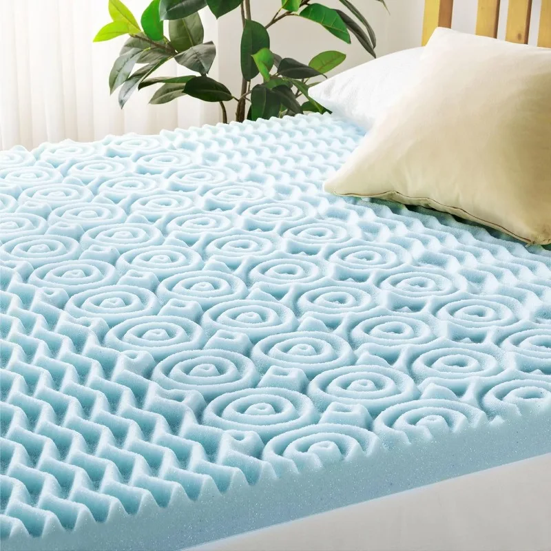 4 Inch 5-Zone Memory Foam Mattress Topper, Gel Infusion 2