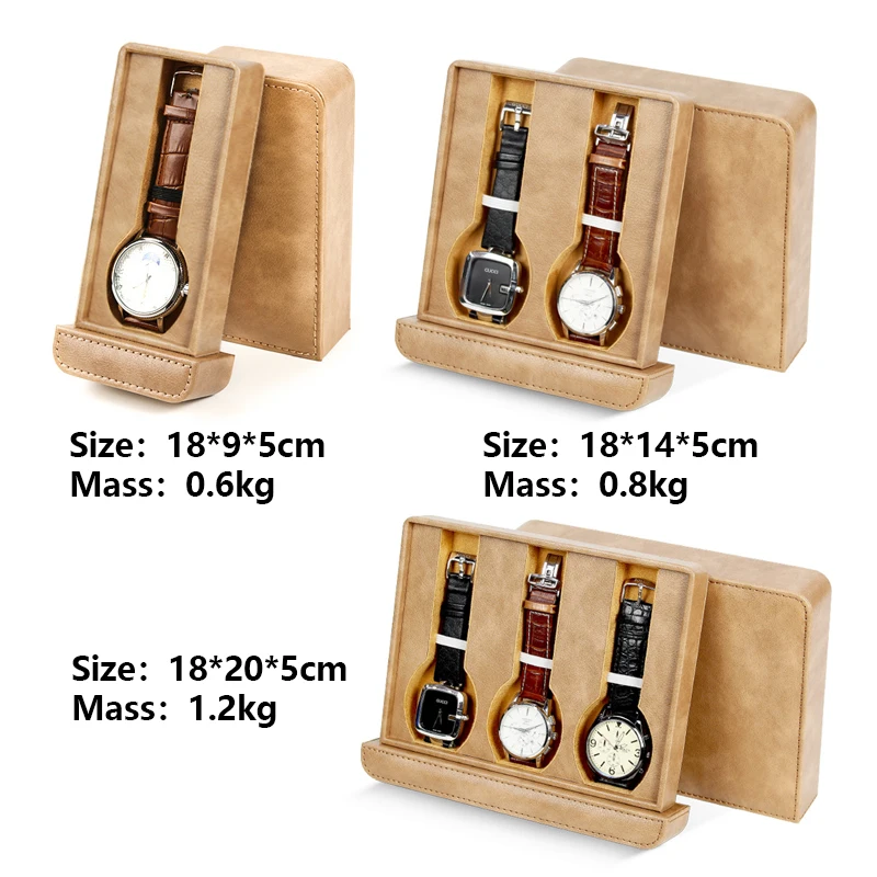 PU Leather Portable Watch Case Travel Storage Bag Watch Storage Bag Pullout Imitation Collision Personalized Gift Customize