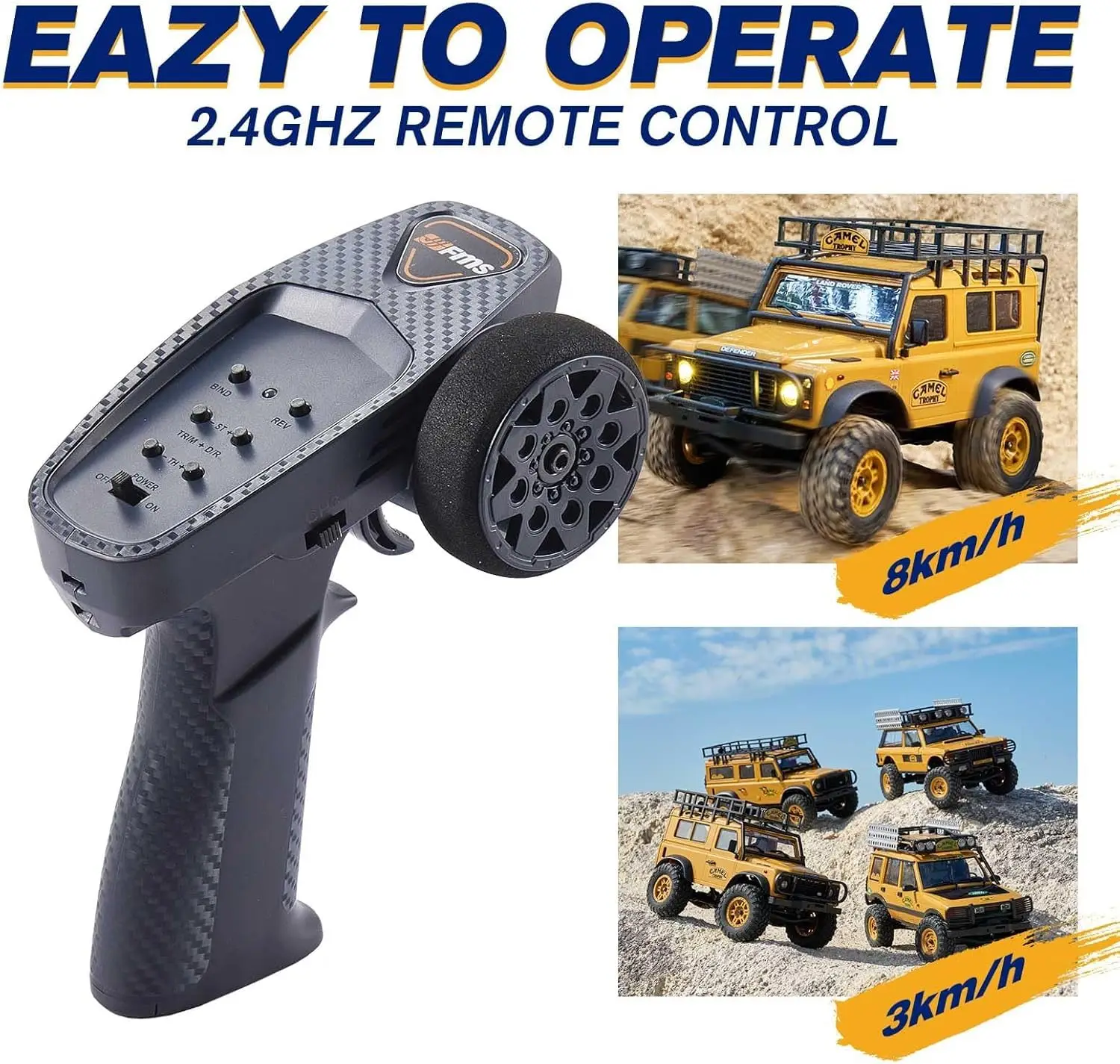 Crawler Buggy RC Defender, D-90, Discovery, Rover - 4x4 Tout Terrain