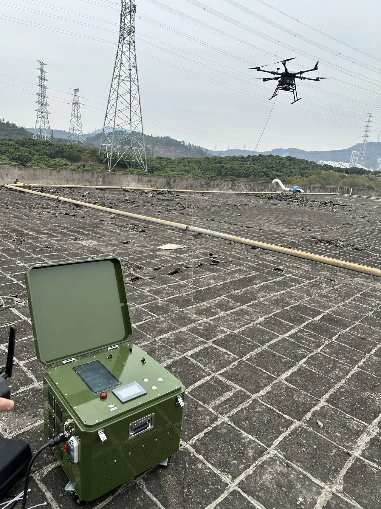 Large Emergency Tether UAV Power System Washing Tethered Drone with Power  Wire Fiber Optic Cable for Fire-fighting - AliExpress