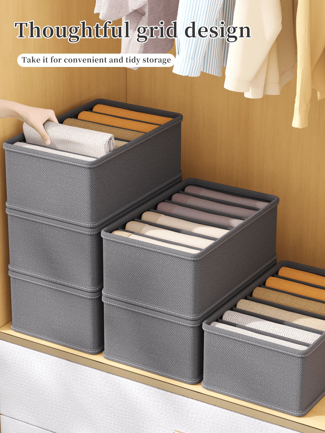 1PC Socks underwear organizer bag Foldable clothes organizer bag Clothes tie organizer box Drawer closet organizer box 4