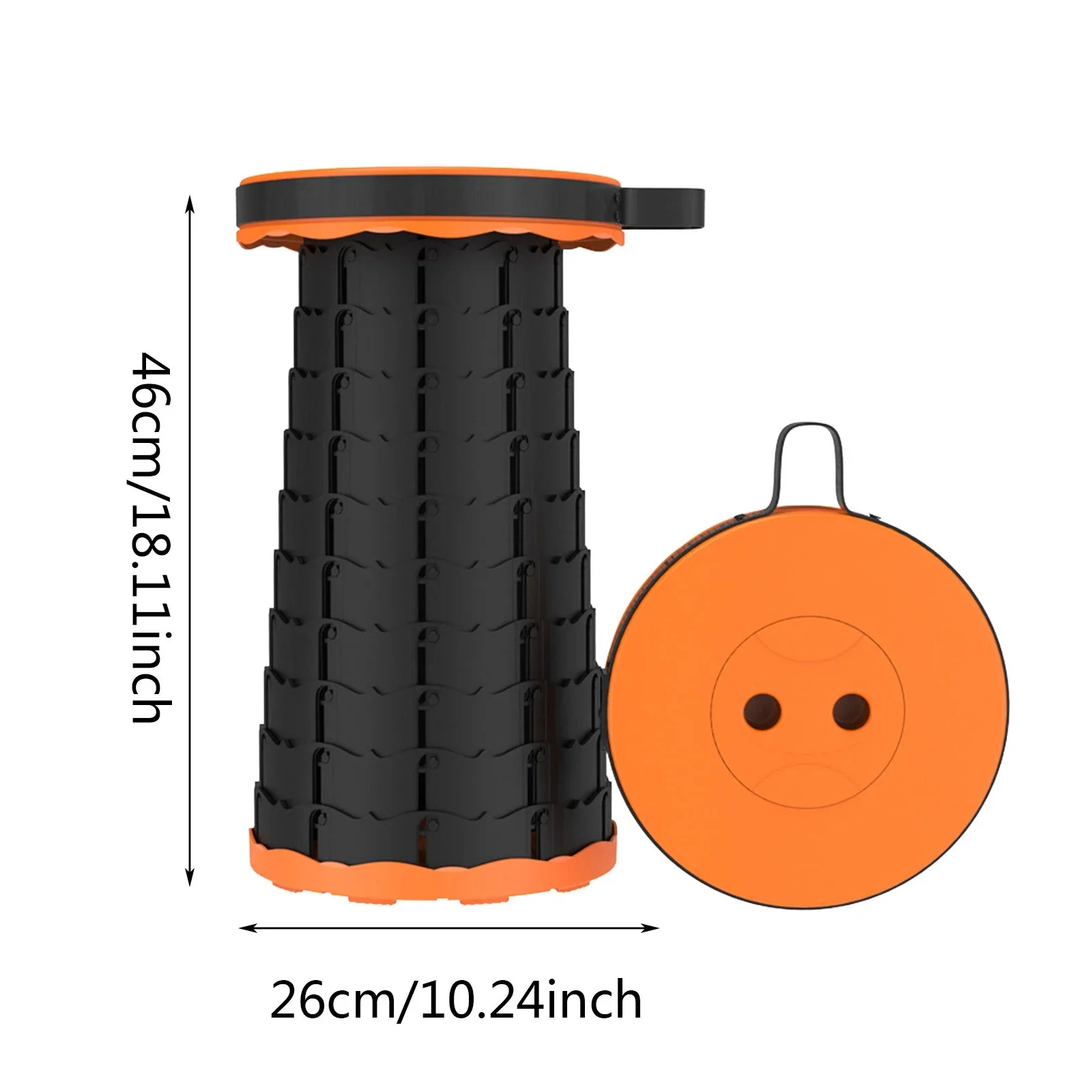 Modern Foldable Retractable Stool Plastic Collapsible Telescopic Portable Stool Folding Camping Chair