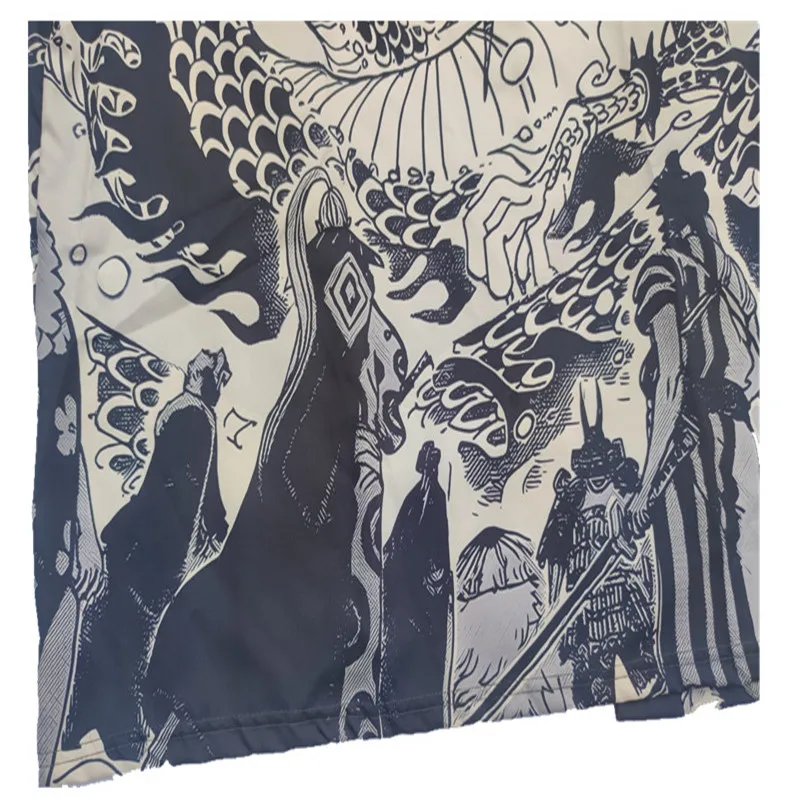 Russia Chinese style dragon retro ukiyo-e Japanese style Harajuku kimono cape feather woven Daopao 3D digital printed cardigan chinese traditional costumes