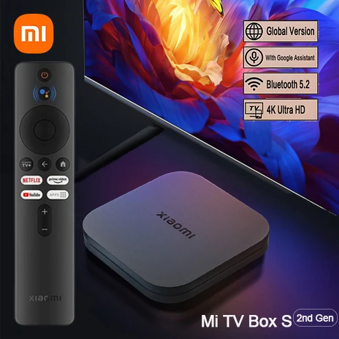 Original Global Xiaomi Mi Tv Box S 4k Ultra Hd Android Tv 9.0 Hdr 2g 8g  Wifi Google Cast Netflix Smart Tv Mi Box 4 Media Player - Set Top Box -  AliExpress