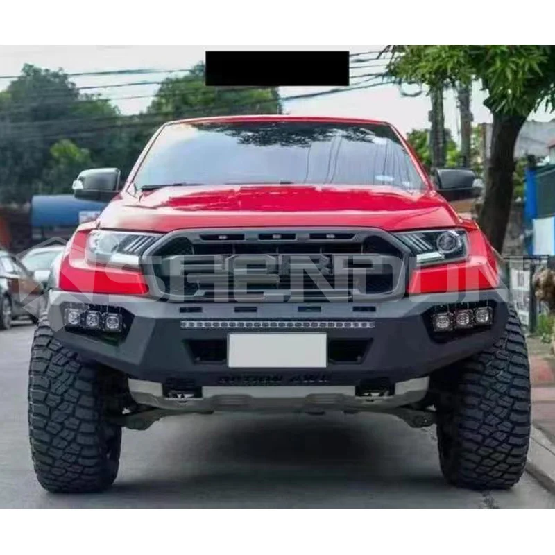 

Bumper For hilux ford ranger Steel bumper With LED Light Steel jeep wrangler jk steel bumper