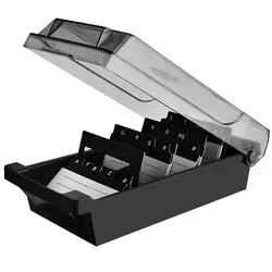 Premium Business Card Organizer with Dividers and A - Z Index, Large Capacity (867)
