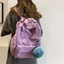 

CGCBAG Simple Canvas Women Backpack 2022 Korean Fashion School Backpack Casual Large Capacity Laptop Bag Female Travel Backpack