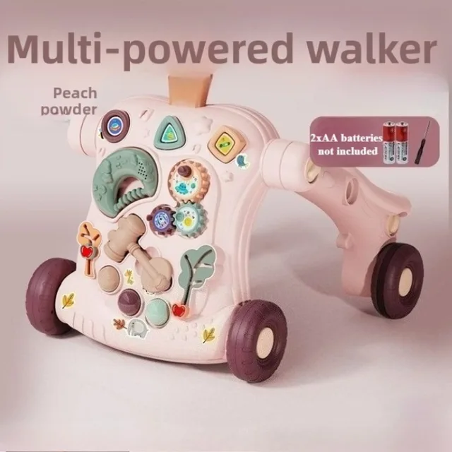 3 in1 Multifunctional Musical Baby Stroller & Walker Foldable Hand-Slide Learning Toy with Anti-Tip Design with  LED Lights 2