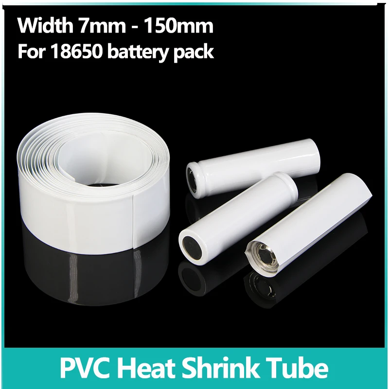Gaine Thermorétractable PVC 110 Mm Plat - Tube 2 Mètres Bleu, Pour Isolation Batteries 18650
